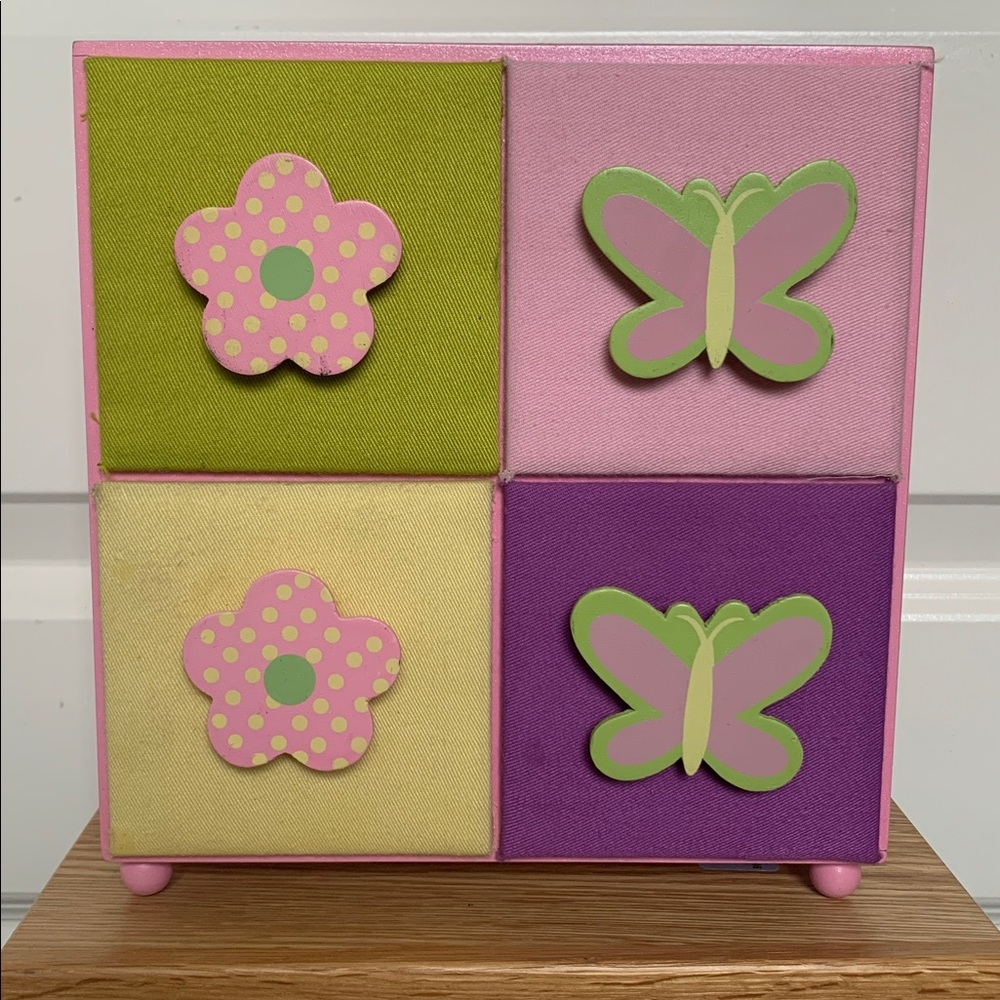Colorful Butterfly and Flower Storage Box